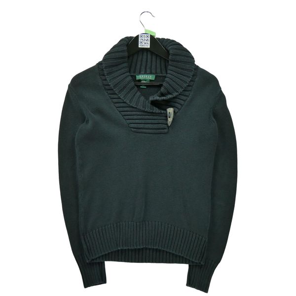 Damski sweter w kolorze granatowym. Niebieskie swetry damskie Ralph Lauren, s, bez wzorów, z dzianiny, eleganckie, bez kołnierzyka, bez ramiączek, bez kaptura. Za 59.60 zł.