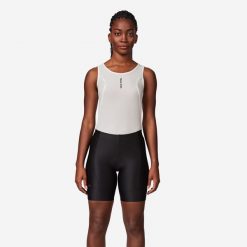 Spodenki rowerowe szosowe damskie Van Rysel Essential. Czarne szorty sportowe damskie VAN RYSEL, s, bez wzorów, z materiału, sportowe, rowerowe. Za 44.99 zł.