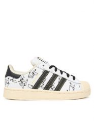 Adidas Sneakersy Pokemon Superstar II KJ5612 Biały. Białe buty sportowe dziewczęce Adidas, bez wzorów, ze skóry, bez zapięcia. Za 329.99 zł.