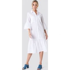NA-KD Boho Sukienka koszulowa z bufiastym rękawem - White. Sukienki damskie marki NA-KD Boho. Za 121.95 zł.