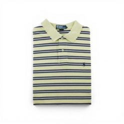 Second life - Krótki Rękaw Męskie Polo Żółte - Stan dobry. Żółte buty sportowe męskie Ralph Lauren, m, bez wzorów, bez kołnierzyka, bez ramiączek, na golfa. Za 105.71 zł.