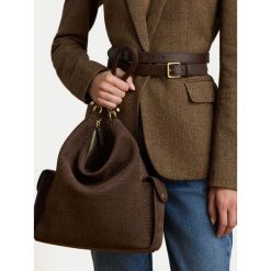 Torebka LAUREN RALPH LAUREN. Brązowe torebki do ręki damskie Lauren Ralph Lauren, bez wzorów, klasyczne, bez dodatków. Za 2,399.00 zł.