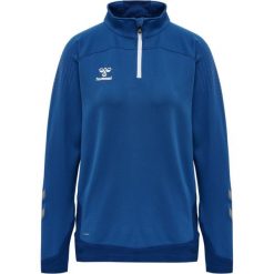 Damska bluza dresowa half zip Hummel Lead. Niebieskie bluzy sportowe damskie Hummel, m, bez wzorów, z dresówki, bez kaptura, do piłki nożnej. W wyprzedaży za 159.00 zł.