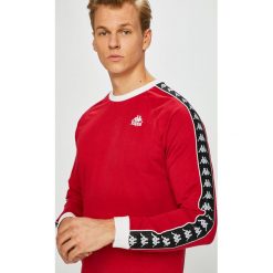 Kappa - Longsleeve. Szare bluzki z długim rękawem męskie Kappa, z nadrukiem, z bawełny, z okrągłym kołnierzem. W wyprzedaży za 199.90 zł.