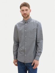Tom Tailor Koszula 1042640 Szary Regular Fit. Szare koszule męskie Tom Tailor, m, bez wzorów, z bawełny, bez kołnierzyka, bez ramiączek. Za 99.99 zł.