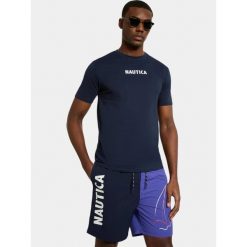T-shirt męski Nautica Andrei. Niebieskie t-shirty męskie Nautica, m, bez wzorów, bez kołnierzyka. Za 159.00 zł.