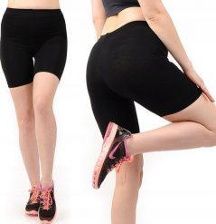 Legginsy damskie 1/2 Kolarki Krótkie Spodenki Czarne L. Czarne legginsy damskie LAEMI, l, bez wzorów. Za 22.99 zł.