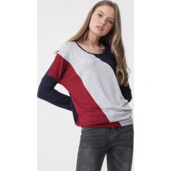 Granatowo-Bordowa Tunika Siena. Czerwone tuniki damskie Born2be, l, bez wzorów, z dresówki, bez kołnierzyka, bez ramiączek. Za 29.99 zł.