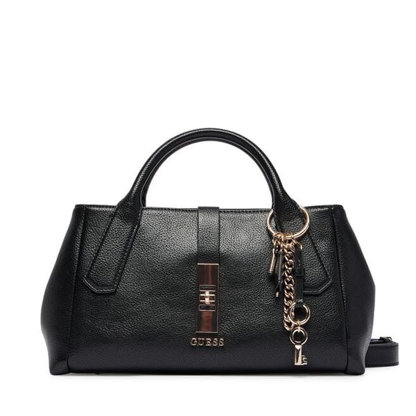 Torebka Guess. Czarne torebki do ręki damskie Guess, z aplikacjami, bez dodatków. Za 425.99 zł.