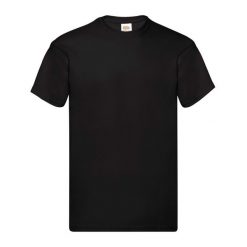 Oryginalna Koszulka Męska. Czarne koszulki sportowe męskie Fruit of the Loom, m, bez wzorów, bez kołnierzyka, bez ramiączek, trekkingowe. Za 27.99 zł.