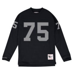 Bluza Los Angeles Raiders Howie Long. Czarne bluzy męskie Mitchell & Ness, m, bez wzorów, bez kaptura. Za 467.00 zł.