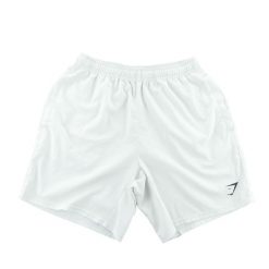 Szorty do biegania damskie Gymshark. Białe szorty sportowe damskie GYMSHARK, l, bez wzorów, z materiału, sportowe, do biegania. Za 63.86 zł.