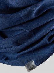 4F Bandana uniseks - granatowa Uniwersalny. Niebieskie szaliki męskie 4f, bez wzorów, z dzianiny. Za 19.99 zł.