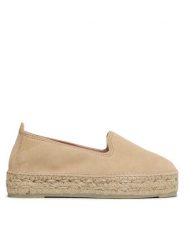 Manebi Espadryle Double Sole Espadrilles K 1.1 D0 Beżowy. Brązowe espadryle damskie Manebi, bez wzorów, ze skóry, bez obcasa, bez zapięcia. Za 419.99 zł.