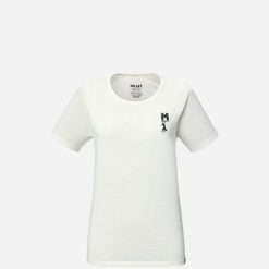 Koszulka damska trekkingowa MILLET Cimaï Natural Ts Ss W. Białe t-shirty damskie Millet, s, bez wzorów, z materiału, bez kołnierzyka. Za 139.00 zł.