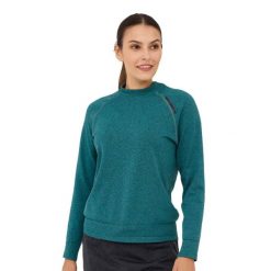 Bluza damska wełniana Brubeck OUTDOOR MERINO. Zielone bluzy sportowe damskie Brubeck, xl, bez wzorów, z elastanu, bez kaptura, outdoorowe. Za 249.00 zł.