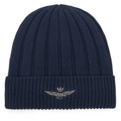 Czapka Aeronautica Militare. Niebieskie czapki i kapelusze męskie Aeronautica Militare, na zimę, bez wzorów. Za 209.99 zł.