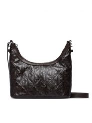 Calvin Klein Torebka Emblem Aop Debossed Shoulder Bag LV04F3874G Brązowy. Brązowe torebki do ręki damskie Calvin Klein, bez wzorów, ze skóry, bez dodatków. Za 529.99 zł.