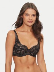 Hunkemöller Biustonosz z fiszbiną Daisy 205440 Czarny. Czarne biustonosze Hunkemöller, bez wzorów, z syntetyku. Za 109.99 zł.