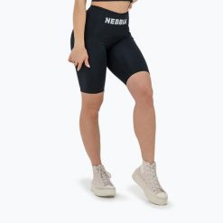 Spodenki NEBBIA High Waisted Biker Gym Therapy. Czarne obuwie sportowe damskie Nebbia, bez wzorów, sportowe, na fitness i siłownię. Za 169.99 zł.