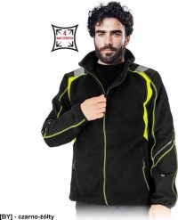 LH-TAYGER Bluza ochronna męska stójka dzianina polar 100% 2 kieszenie rękawy wykończone lamówką pasy odblaskowe softshell 4-kierunkowy stretch 100% p. Brązowe bluzy męskie Reis, m, bez wzorów, z dzianiny, bez kaptura. Za 169.59 zł.