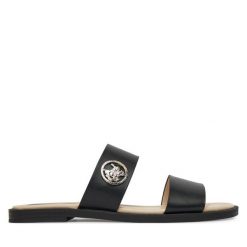 Klapki Beverly Hills Polo Club. Czarne klapki damskie Beverly Hills Polo Club, bez wzorów, bez obcasa. Za 139.99 zł.