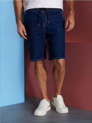 Szorty jeansowe - niebieski. Niebieskie szorty męskie Sinsay, m, bez wzorów, z jeansu. Za 59.99 zł.