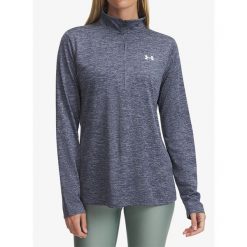 Bluza damska Under Armour UA Tech Twist 1/2 Zip. Niebieskie bluzy sportowe damskie Under Armour, bez wzorów, na fitness i siłownię. Za 125.99 zł.