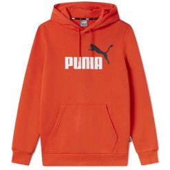 Bluza Puma Ess+ 2 Z Dużym Logo Bluza Fl Dorosłych. Czerwone bluzy męskie Puma, s, bez wzorów, bez kaptura. W wyprzedaży za 182.20 zł.