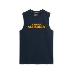 Damski tank top Superdry Sport Luxe. Niebieskie bielizna termoaktywna damska Superdry., bez wzorów, bez ramiączek. W wyprzedaży za 119.40 zł.