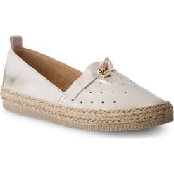 Espadryle MACIEJKA - 03508-25/00-5 Złoto Przecierka. Białe espadryle damskie Maciejka, bez wzorów, ze skóry, bez obcasa, na płaskiej podeszwie, bez zapięcia. W wyprzedaży za 189.00 zł.