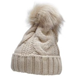 Czapka damska 4F. Brązowe czapki i kapelusze damskie 4f, na zimę, z aplikacjami, z materiału, sportowe. Za 52.99 zł.