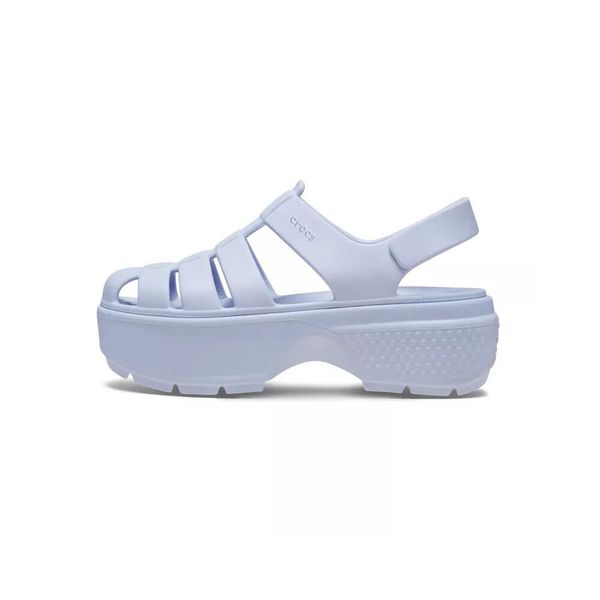 Sandały Dla Kobiet Crocs Stomp Fisherman Sandal. Fioletowe sandały damskie Crocs, bez wzorów, z materiału, bez obcasa, na platformie, bez zapięcia. Za 230.99 zł.