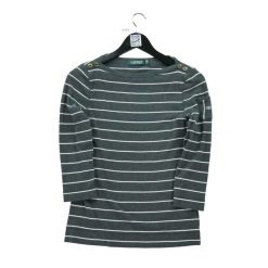 Second life - Długi rękaw koszulka damska szara - Jak nowy. Szare t-shirty damskie Ralph Lauren, bez wzorów, bez kołnierzyka. Za 76.10 zł.