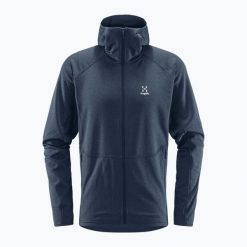 Bluza trekkingowa męska Haglöfs Skuta Hood. Niebieskie bluzy męskie Haglöfs, m, bez wzorów, bez kaptura. Za 239.99 zł.