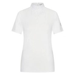 Damska koszulka do jazdy konnej Imperial Riding Shin. Białe t-shirty damskie IMPERIAL RIDING, l, z aplikacjami, eleganckie, bez kołnierzyka. Za 339.00 zł.