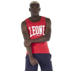 Odzież sportowa na co dzień na siłownię. Czerwona buty sportowe męskie LEONE 1947 APPAREL, z bawełny, bez zapięcia, na fitness i siłownię. Za 65.68 zł.