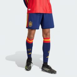 Szorty Spain 26 Home Authentic. Niebieskie krótkie spodenki sportowe męskie Adidas, bez wzorów, do piłki nożnej, climacool (adidas). Za 239.00 zł.