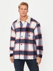 Tommy Jeans Kurtka przejściowa Sherpa DM0DM19652 Granatowy Regular Fit. Niebieskie kurtki męskie Tommy Jeans, m, bez wzorów, z jeansu, bez kaptura. Za 489.99 zł.