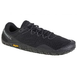 Buty do biegania Merrell Vapor Glove 6 W J067718 czarne. Czarne obuwie sportowe damskie bez wzorów, z gumy, do biegania. Za 613.29 zł.