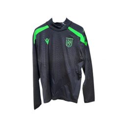 Kurtka z dresu FC Nantes 2024/25. Czarne kurtki męskie Macron, l, bez wzorów, z dresówki, eleganckie, bez kaptura. Za 342.50 zł.