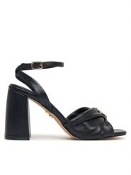 Steve Madden Sandały 11005662 Czarny. Czarne sandały damskie Steve Madden, bez wzorów, ze skóry, bez obcasa, na słupku, bez zapięcia. Za 519.99 zł.