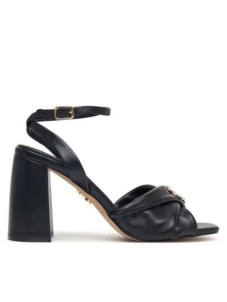 Steve Madden Sandały 11005662 Czarny. Czarne sandały damskie Steve Madden, bez wzorów, ze skóry, bez obcasa, na słupku, bez zapięcia. Za 519.99 zł.