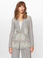 TWINSET Marynarka 232TP2635 Szary Regular Fit. Szare żakiety damskie Twinset, bez wzorów, z syntetyku. Za 1,239.00 zł.