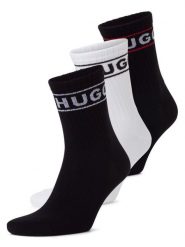 HUGO Skarpety w 3-paku - QSRIB Sporty Kobiety czarny|biały, 35-38. Białe skarpety damskie Hugo, bez wzorów. Za 119.95 zł.