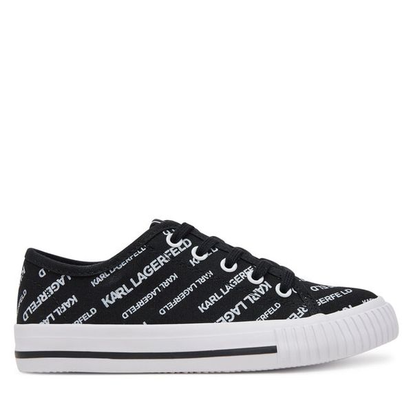 Tenisówki Karl Lagerfeld Kids. Czarne trampki i tenisówki chłopięce Karl Lagerfeld Kids, bez wzorów, bez zapięcia. Za 198.99 zł.