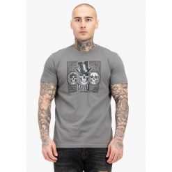 T-shirt regularny Tapout Skull. Czarne t-shirty męskie TAPOUT, bez wzorów, z bawełny, sportowe, bez kołnierzyka. Za 152.50 zł.