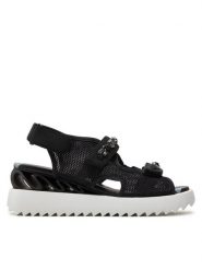 Le Silla Sandały Yui 6677S040ZGPPFED001 Czarny. Czarne sandały damskie LE SILLA, bez wzorów, z materiału, bez obcasa, na koturnie, bez zapięcia. Za 4,089.00 zł.