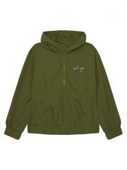 Calvin Klein Jeans Kurtka przejściowa Monologo Essential IB0IB02639 Zielony Regular Fit. Zielone kurtki i płaszcze dla chłopców Calvin Klein Jeans, bez wzorów, z jeansu, bez kaptura. Za 449.99 zł.