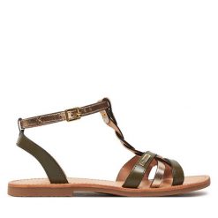 Sandały Les Tropeziennes. Żółte klapki damskie Les Tropeziennes, bez wzorów, bez obcasa, na płaskiej podeszwie, bez zapięcia. Za 239.99 zł.